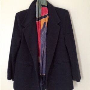 Navy blue Charter Club wool blazer